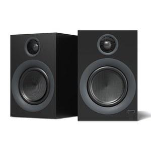 핫메이 블루투스 책장 스피커, 75W 전원 액티브 4인치 우퍼, 가정용, 스튜디오, 게임용 앱X USB 포함 하이파이 2종 세트, 블랙