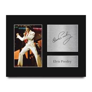 HWC 트레이딩 엘비스 프레슬리, 음악 기념품 팬을 위한 USL 인쇄 사인 사진 - 미국 편지 크기