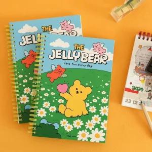 트윈링 노트 (젤리 베어) - 05 Jelly flower (Grid) (WE611F7)