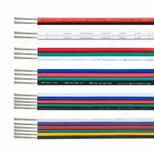 5-100m 6핀 5핀 3핀 2핀 4핀 전선 유연한 18 20 22AWG 케이블 RGB LED 커넥터 와이어 스트립 스피커 오디오