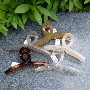 리본 집게핀 반투명 유광 올림머리 반머리/앞머리핀/머리/대형/집게/여성/머리핀/앞머리/헤어/리본핀