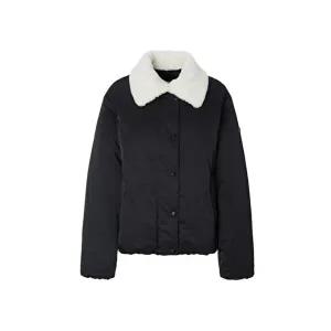 [셀러허브 패션]헤지스 여성s 페이크퍼 카라 구스 다운 푸퍼 블랙 HSJU5D007BK