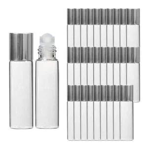 [에이치플러스몰]롤온 향수용기 공병 실버 뚜껑 투명 5ml 30개