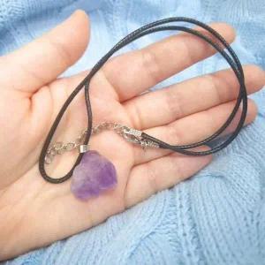 [콩심팥심]자수정 칼세도니 귀걸이 목걸이 팬던트 보라색 퍼플