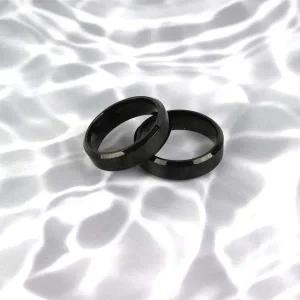 [골드스마일]커플반지 블랙 써지컬스틸 티타늄반지 남녀공용반지