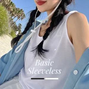 핫핑 소프트유 슬리브리스 베이직 나시