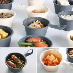 티본 손잡이 쿡앤밥275ml뚜껑포함10p 전자렌지용 앞접시 심플 혼밥 손잡이접시