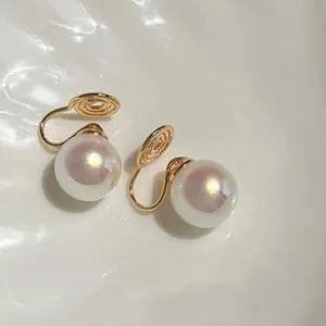 여성 러블리 심플 진주 귀걸이 클립형 고리형 2타입 진주귀걸이 승무원귀걸이 한복귀걸이