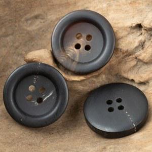 단추 두꺼운 무광택 경적 버튼 겨울 가을 코트 가죽 25mm 27 5mm 바느질 뜨개질 용품 다크 브라운 블랙 니트