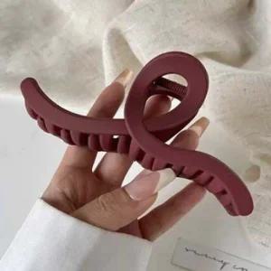 로맨틱꼬임집게핀 심플 빅사이즈꼬임헤어집게핀(와인) 집게핀 헤어핀 헤어집게핀 머리핀 꼬임집게핀