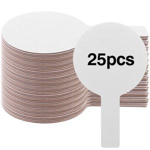 소형 양면 패들 응답 경매 표지판 건식 보드 지우기 화이트 25 미니