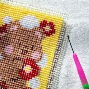 귀여운 스킬 자수 세트 2P DIY 도안 만들기 취미 키트