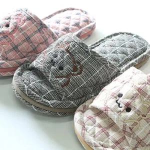 [모든GO]면 슬리퍼 3중쿠션 실내화 거실화 1+1 세트 층간소음방지 2p