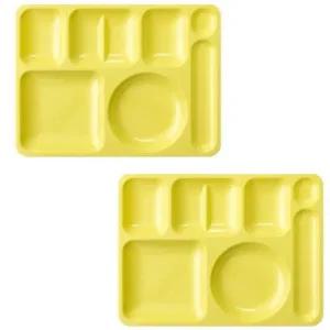 로흐야 국산 기본 식판 719 멜라민 연노랑 2P