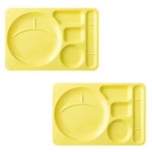 로흐야 멜라민 식판 돈까스 급식 식당 709 연노랑 2P