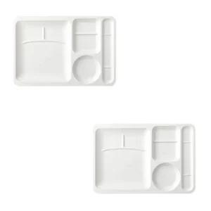 로흐야 식판 국산 멜라민 식당 군대 공장 710 크림 2P