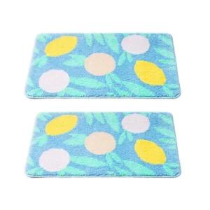 레토 극세사 발매트 욕실 현관 주방 물흡수 레몬 2P