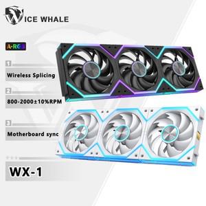 ICE Whale WX1 와이어 접합 PC 케이스 냉각 팬 ARGB 미러 사이클 조명 효과 8002000RPM PWM 수냉 360mm 쿨