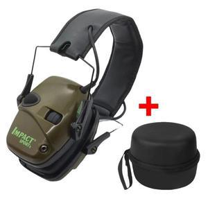 전술 디지털 사격 HL 귀마개 케이스 포함 소음 방지 헤드폰 사운드 증폭 청력 보호 헤드셋 접이식