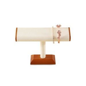 댄스미 T자형 나무 팔찌 시계 디스플레이 스탠드, 남성 여성 손목시계 보관함, 주얼리 샵 테이블 상단 뱅글 정리함, 윌로우 우드/마이크로파이버