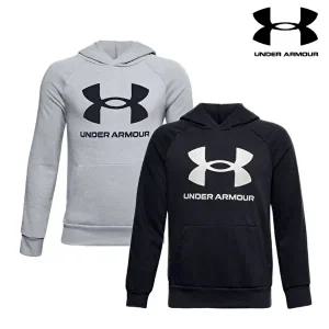 [언더아머]언더아머 보이즈 라이벌 빅로고 주니어 여성 기모 후드티셔츠 후디 2종택일