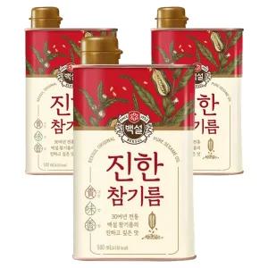 백설 진한참기름 캔, 500ml, 3개