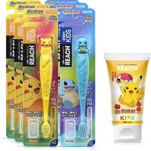 리치 키즈 포켓몬스터 피규어 칫솔 6종 세트 치약 피카츄 꼬부기 캐릭터 유치원 어린이
