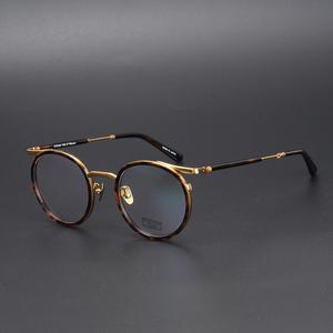 OTGT 수제 예술 동그란 일본 금 뿔테 안경 테 안경태 연예인 윤종신 김성주 피오 이동휘 송민호 유아인 뷔