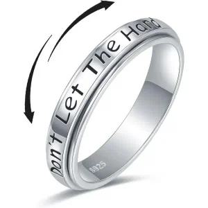 925 스털링 실버 스피너 반지 여성용 공포 크로스 페이스 주얼리 딸 크리스찬 피젯 청소년