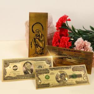 국산 황금지폐 행운의2달러 1000억수표 1조달러 황금달마대사 4종