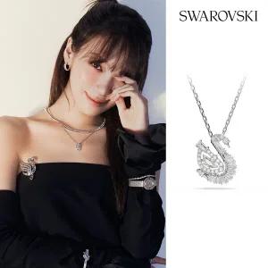 [FW25][스와로브스키/본사정품] Swan 화이트 로듐 목걸이 5732412