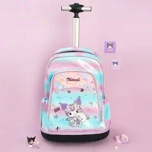캐리어형 휠백팩 여행용 학원 가방 롤링 백팩 쿠로미 스타일 (WFJC24X)