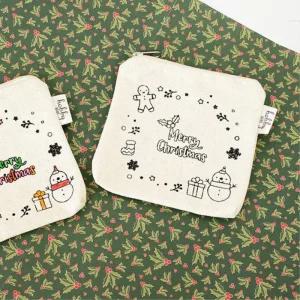 5개세트 아동부 겨울 쉬운 가방색칠놀이 메리크리스마스 미니파우치 미술시간 만들기 초등