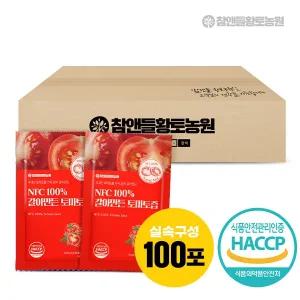 참앤들황토농원 NFC 100갈아만든 토마토즙 100포(실속포장)