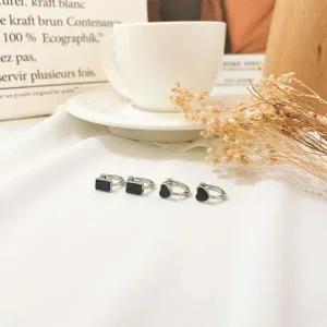 [콩심팥심]피어싱 원포인트 귀걸이 피어싱세트 블랙