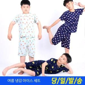 [아웃도어스/미루나무]꼬만스타 아동용 쿨 냉감 잠옷 아이스 파자마 상하세트