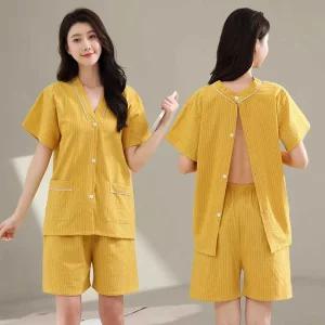 한의원 환자복 제품 치료용 환의 남녀 뒷트임 단추 반팔