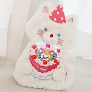 LED 고양이 생일 카드 기념일 축하 인형 디자인 소품 축하문구 연말편지 연하장 감사전달