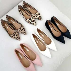 인기상품 결혼식 하객 룩 패션 데이트 뾰족 플랫 구두 코디 [WFJIX30_251115]