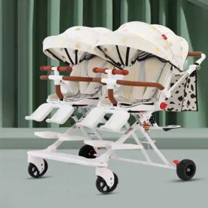 쌍둥이 유모차 연년생 자매 형제 남매 더블 유모카 폴딩