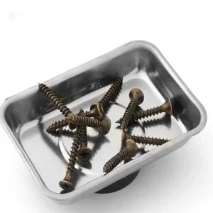 유쎌몰 사각 자석접시 3P세트(90X60MM) 피스나사보관통