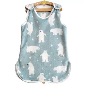 [보리보리/삐까부]유아 아동 아기 가을 겨울 수면조끼 극세사 폴라베어 롱조끼(극세사)