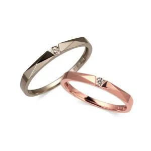 [비앤비골드] 14K/18K 다이아 컷팅 큐빅 커플링 반지 세트 NPC39503