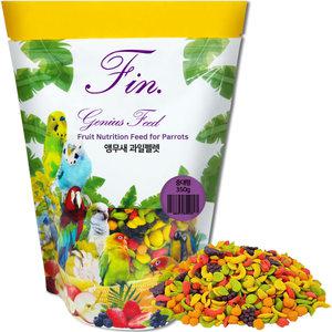 핀 지니어스 피드 후르츠 뉴트리션 과일펠렛 중대형앵무새 350g