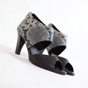 [지젤슈즈]뱀피레더 토오픈 슈즈/ [1588]