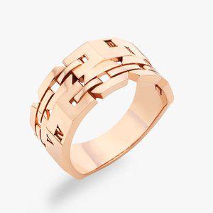 [까사골드] 18K 볼드 어셈블리 로마 커플링 반지 남성