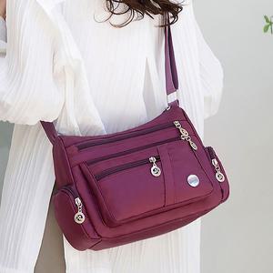 가벼운 지퍼 숄더백 엄마가방 할머니가방 중년여성 크로스백 6컬러