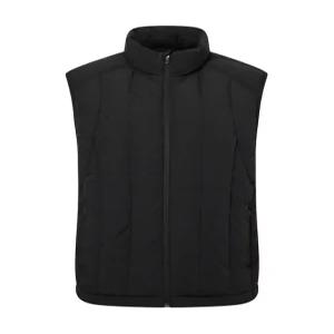 헤지스 골프 24FW [ONLINE EXCLUSIVE][Afterhours캡슐] 블랙 남성 세로 퀼팅 패딩 베스트 HUJU4D991BK