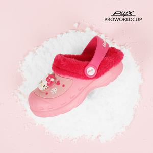 [PWX]1+1 프로월드컵키즈 헬로키티 버튼 라이팅 방한샌들(PK)