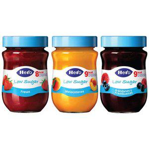 [팔도]헤로 저당 잼 딸기280gX1개 + 복숭아280gX1개 + 블루베리&라즈베리280gX1개